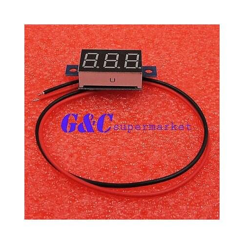 Red LED Panel Meter Mini Lithium Battery Digital Voltmeter DC 3.3V - 17V diy electronics