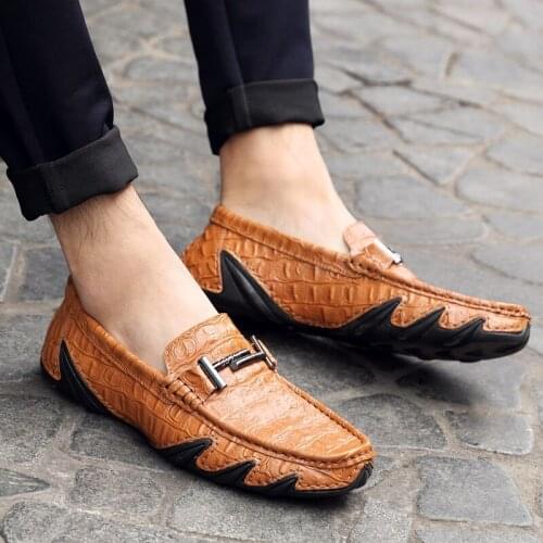 Genuine Leather/cow Suede Leisure Comfy Soft Casual Loafers Shoes Moccasins Gentleman Drive Shoes Luxury Brand Slip On Shoes I