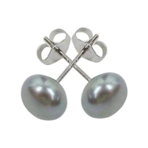 Favorite Pearl Jewelry Set 925 Sterling Silver Gray Freshwater Pearl Necklace Bracelet Earring Perfect Women Gift New Arrival