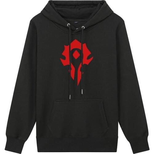 Mens Warcraft Hoodies Spring Autumn Cotton Hooded Sweatshirts Casual Long Sleeve Pullovers Boys Clothes Horde Hoodies