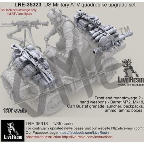 [Scale Model Kit] Live Resin LRE-35323 1/35 US Military ATV quadrobike upgrade set