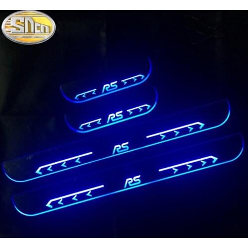 For Ford Focus RS Mondeo Edge Fusion Everst Ecosport Kuga Fiesta Escape LED Door Sill Scuff Plate Dynamic Light Pedal