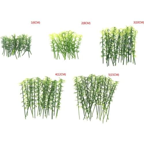 20pcs Plastic Miniature Model Tree Landscape Bamboo Tree Sand Table Model Decor Accessories Toys Hobbies