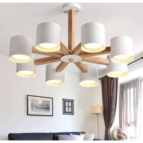 Japanese style living room modern pastoral dining room study bedroom solid wood single head multi head Pendant Lights LX111101