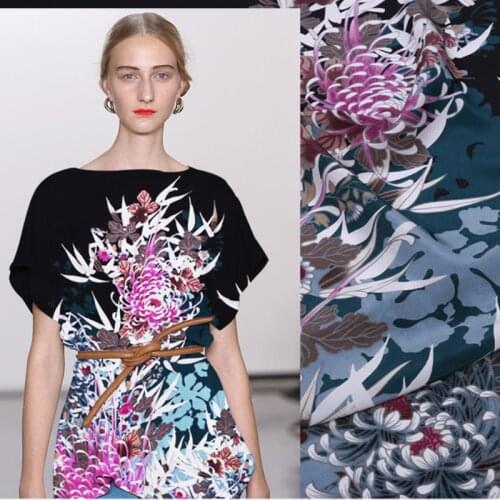 Positioning Silk Crepe De Chine Fabric Skin-friendly Mulberry Silk Draping Clothing Jacket Scarf Material Fabrics by Meter