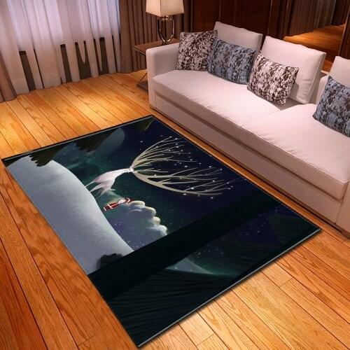 Santa Claus Christmas Tree Pattern Carpets Kids Bedroom Play Big Area Rug Home Decoration Carpet Door Non-slip Area Entrance Mat