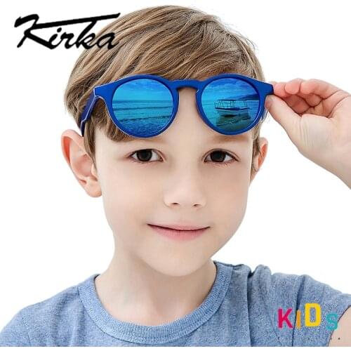Flexible New Polarized Kids Sunglasses Child Sun Glasses For 7-12 Years Boys Baby Girls TR90 UV400 Shades Blue Eyewear Children