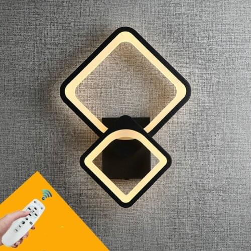 Modern LED Wall Lamps Remote Control Wall Lights Home Living Room Bedroom Light Fixtures Wall Decoration Hotel Bedside Lighting