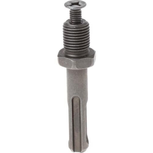 12mm Thread Dia SDS Plus Round Shank Drill Chuck Adapter Connector Gray