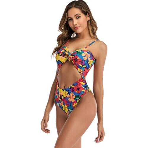 Halter Print 2021 Sexy Women One-Piece Swimsuit Swimwear Female Brazilian Bathing Suits Bodysuit Beach Wear Backless Monokini