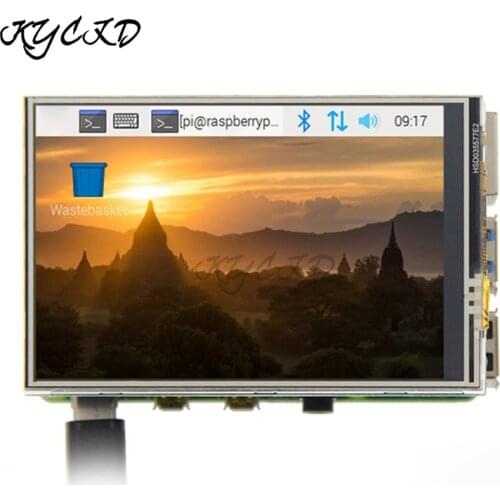 3.5" 3.5 inch 480*320 TFT LCD Module For Raspberry Pi 4B/3B+/3B/2B RPi Display Touch Screen HD Color Support 5V Fans