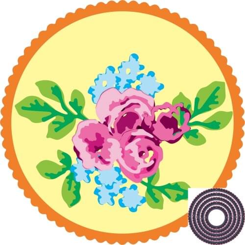 5pcs Round Circle Metal Cutting Dies Stencil For DIY Scrapbooking Photo Album Decorative Embossing Template Folder Crafts Decor