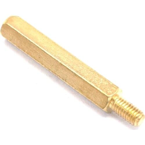 5pcs M3*25+6mm Thread Male x Female Hexagonal Brass PCB Standoffs Spacers Special Sales