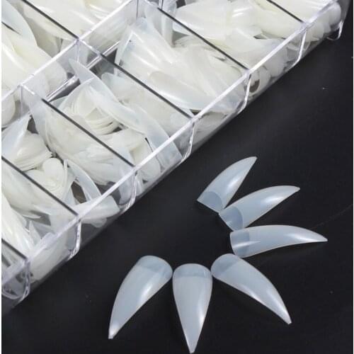 500Pcs Acrylic False Fake Nail Art Fingernail Oval Professional Full Cover Fasle Nail Art Fingernail Full Color Card Polish