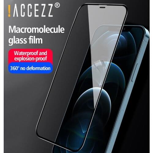 !ACCEZZ Screen Protector Full Cover Tempered Glass For iPhone 12 Pro Max Mini Curved Edge Explosion Proof Protective Glass Film