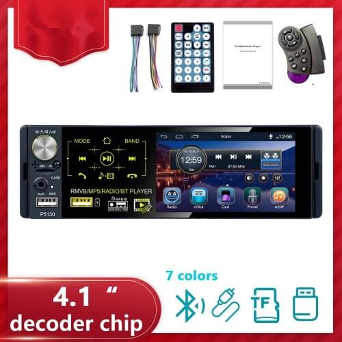 1Din Car Radio 4.1 Inch Touch Screen Bluetooth Stereo Audio Player Support Remote Control Car FM USB MP5