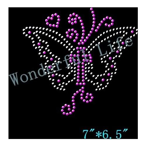 Free shipping Rhinestone Butterfly with Cross Rhinestone template Cuttable with the Silhouette