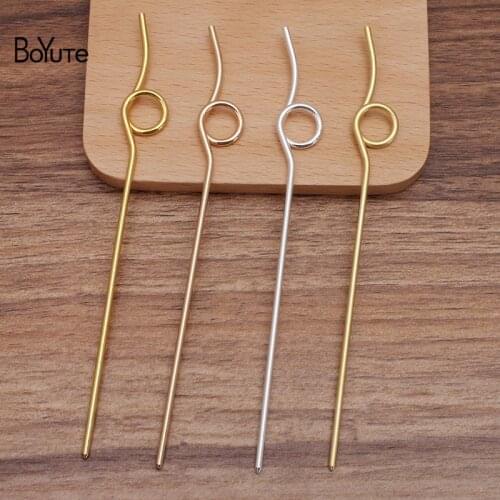 BoYuTe New Arrive (20 Pieces/Lot) 13.5*130MM Metal Brass Hair Stick Handmade Diy Hair Accessories Materials