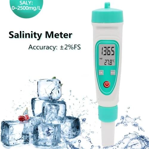Digital Salinity Meter Salt Water Salinity Tester Pool Food Salt Salty Brine Meter Hydrometer Aquarium Tester 40%off