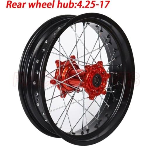 4.25x17" 17inch Spoked Motorcycle Rear Wheels Rims For KTM EXC EXC-E SX SX-F XCW 150 200 250 300 350 450 2003-2018