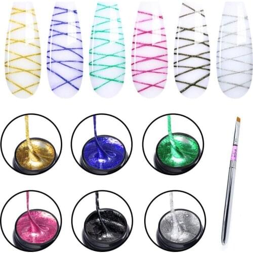 Elite99 5ml Drawing Painting Gel Polish Varnish Soak Off Spider Silk Gel Nail Polish Set For Manicure Nail Art UV Gel Wire Line