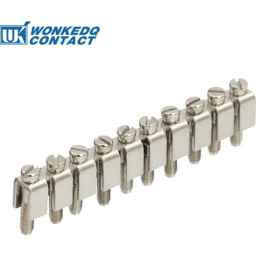 10Pcs FBI10-6 Fixed Bridge For UK UK2.5B UK5N UKK/UKKB5 Connector FBI 10-6 DIN Rail Terminal Block Accessories Wiring Jumpers