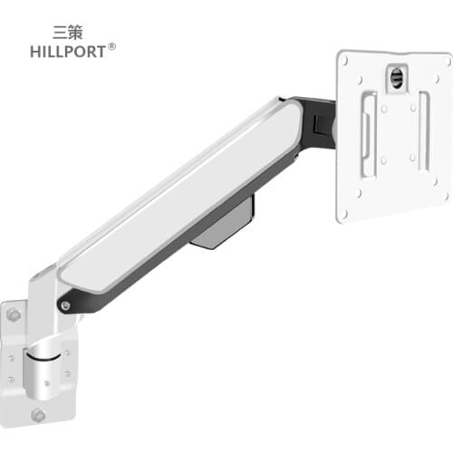 HILLPORT Aluminum Alloy 180 Degree 10"-32" Monitor Holder Gas Spring Arm LED LCD TV Wall Mount Loading 2-9kgs
