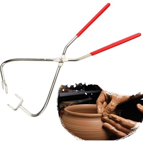 Stainless Steel Clay Sculpture Tools Pottery Clamp Hand Tool Ceramics Tool with Plastic Handle Pliers