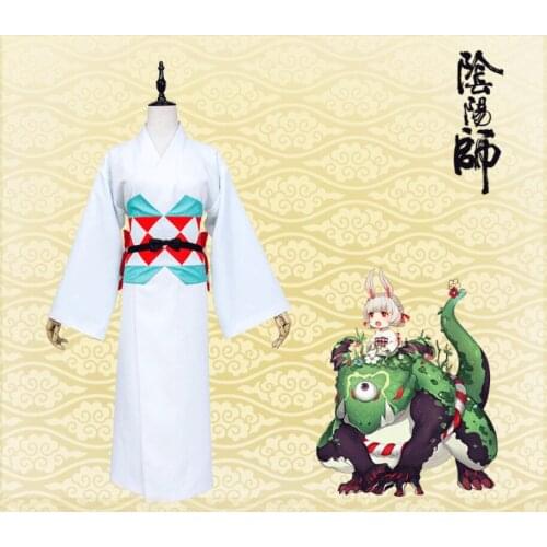 Onmyoji shikigami Cosplay Costume Hare Cos Kimono Bathrobe Clothing