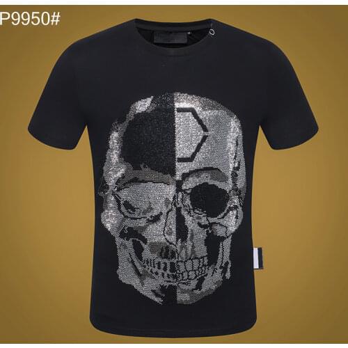 Summer 2020 New 3D Printed T-shirt Men Short Sleeve Fashion Casual High-Quality Plein Skull T-shirt Top Clothes