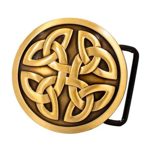 Mens Celtic Cross Knot Mystic Circle Goth Intwine Belt Buckle