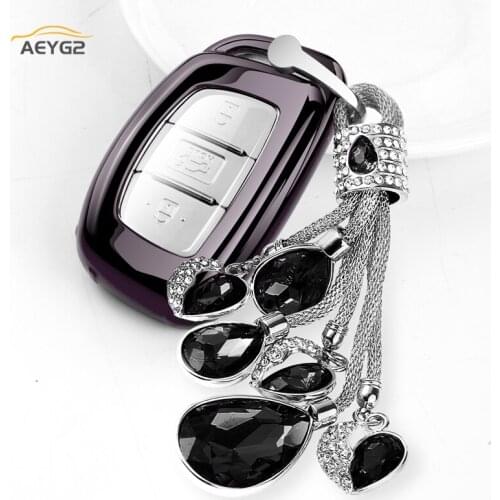 Soft TPU Car Remote Key Cover Case For Hyundai Creta I10 I20 IX35 I40 Ix25 Tucson Elantra Santa Fe Verna Sonata 2016 2017 2018