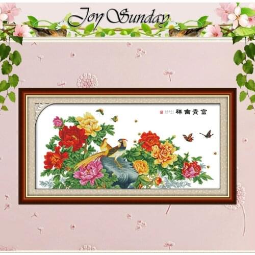 Wealth & good luck(2) Counted Cross Stitch 11CT 14CT Cross Stitch Set Wholesale Flower Cross-stitch Kit Embroidery Needlework