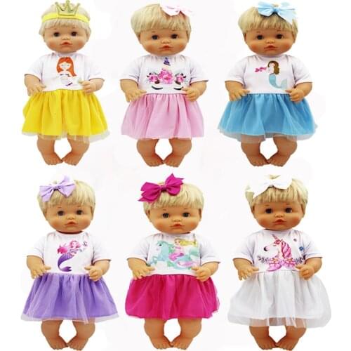 New Dress+Hairbrand Set Clothes Fit 42 cm Nenuco Doll Nenuco y su Hermanita Doll Accessories