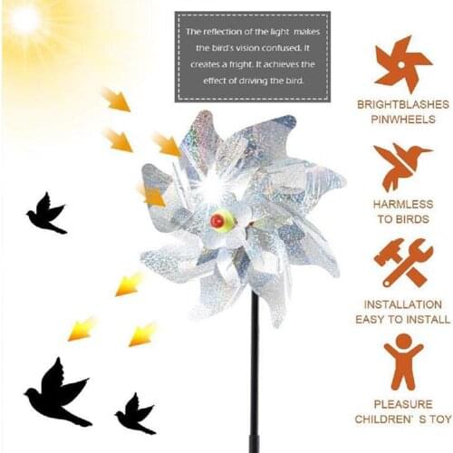 Bird repellent 8 pieces of reflective windmill windmill reflector, bird repellent bird repellent balcony garden garden decoratio
