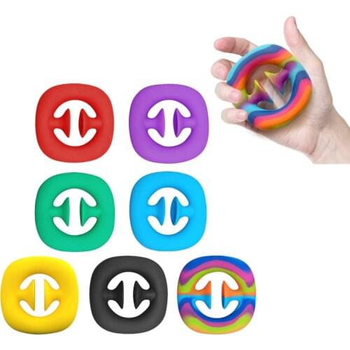 Finger Hand Grip Stress Reliver Sensory Toys Silicone Antistress Fidget Toy for Kids Adult Decompression Toy Dropshipping