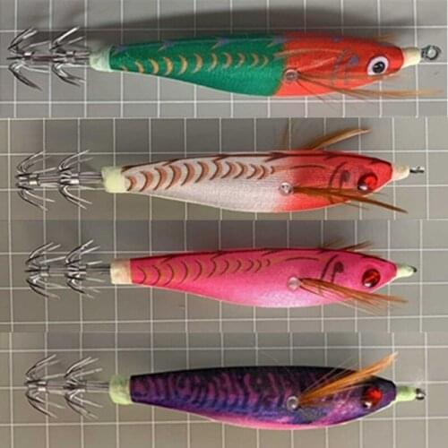 8Pcs Fishing Lure Octopus Luminous Squid Jigs Hooks Cuttlefish Shrimp Baits Fishing Tackle