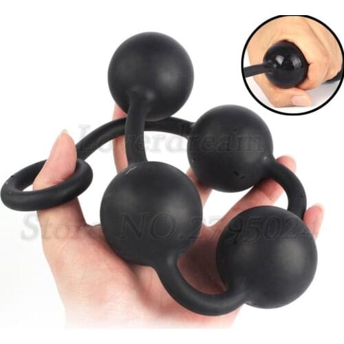 10 Speeds Silicone Anal Dilatador Beads Butt Plug Vibrator Sex Toys For Men Prostate Massage Women Vagina Expander Masturbator