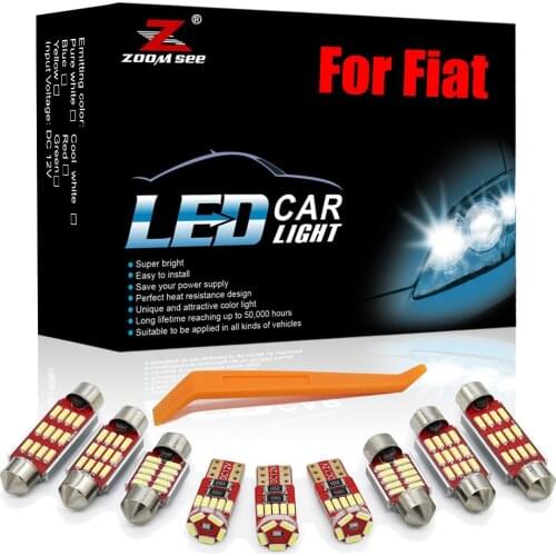 White Canbus LED Interior For Fiat Bravo 1 2 500 500L 500X 500E 500C Panda 2 3 Tipo Freemont Multipla Sedici Stilo Car Light Kit