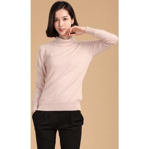 Autumn Winter Cashmere Sweater Female Pullover High Collar Turtleneck Sweater Women Solid Color Lady Basic Sweater Plus Size