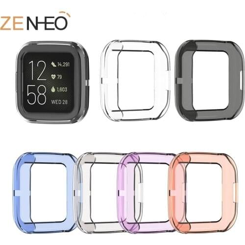 Ultra-thin Soft TPU Protector Case Cover Clear Protective Shell For Fitbit Versa 2 Band Smart Watch bracelet Screen Protector