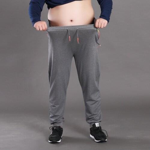 Spring autumn men cotton sweatpants sports pants plus size large 10XL 13XL 170KG pants zipper loose oversize elasticity pants 62