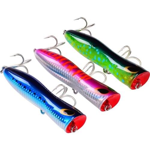 1PCS Fishing Lure Floating Popper Fishing Lure 13.5cm 34.5g Artificial Bait Wobblers Hard Bait Fishing Tackle