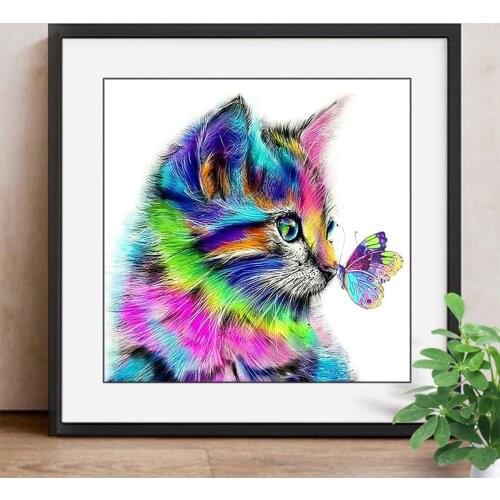 5D DIY Diamond Painting Full Square Diamond Embroidery Sale Cat Diamond Mosaic Rhinestone Pictures Decor Home Gift