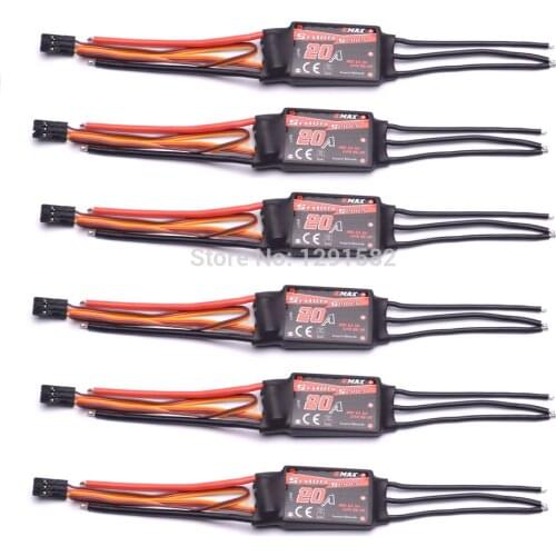 6pcs 12A / 20A SimonK / BLHeli ESC Brushless Speed Control for VX210 QAV-X 214 Quadcopter