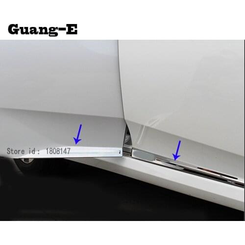 Car Sticker Styling Side Door Body Trim Strip Molding Parts Adjustment Panel 2pcs For Honda Civic 10th Sedan 2016 2017 2018