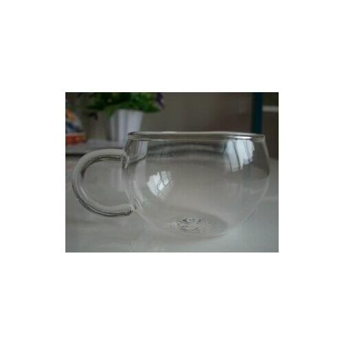 Free shipping heat-resistant glass single layer teacups, Eco-friendly stocked flower tea cup, Europe petty coffee cups