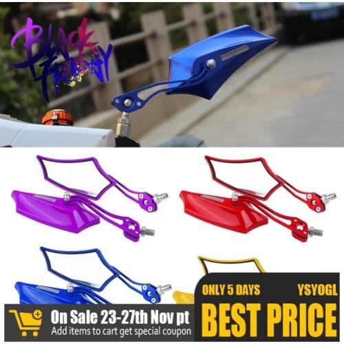 8mm/10mm 1 Pair Motorcycle Rear View Side Mirror for Motorbike Atv Bike Universal