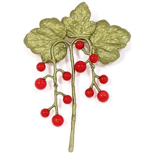 CSxjd Genuine Metal bronze plant brooch simple temperament creative female accessories