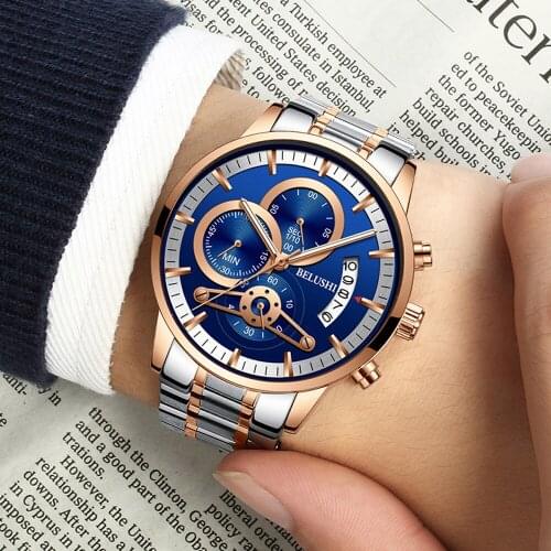 Relogio Masculino Watch Men Stainless Steel Mens Watches Top Brand Luxury Sports Watches 2018 Reloj Hombre Business Waterproof